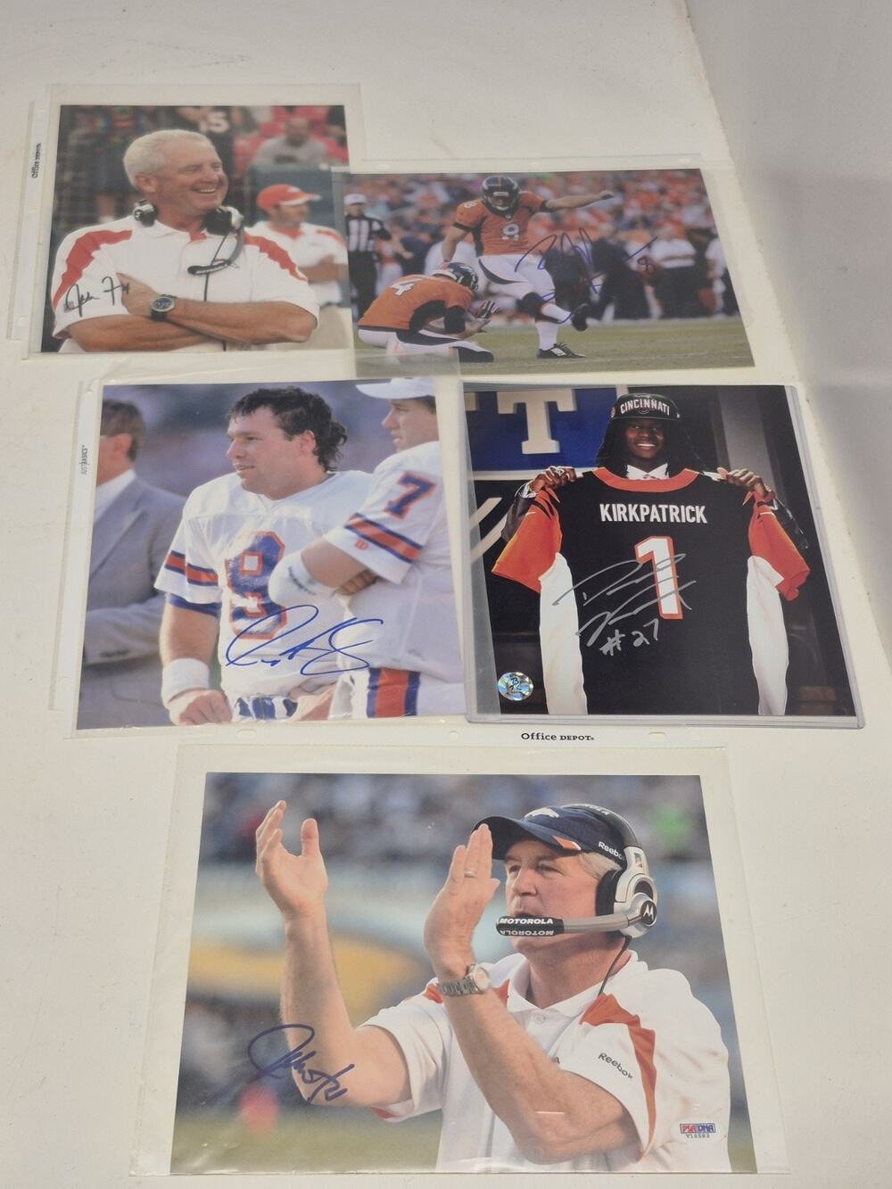 DRE KIRKPATRICK SIGNED 8X10 PHOTO With 4 Denver Broncos Autographed Lot Nfl